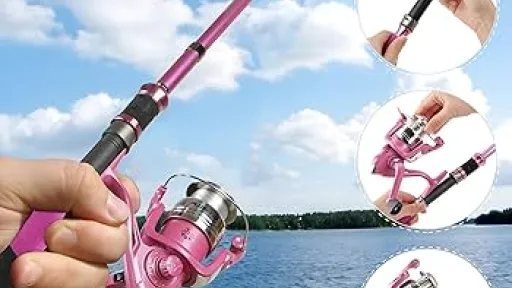 Roze vishengel - pink fishing rod