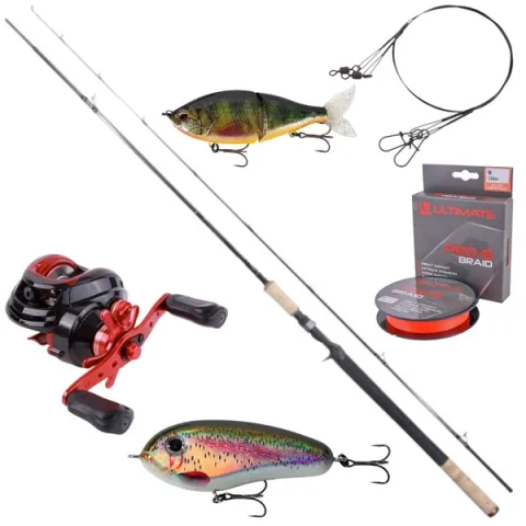 Jerkbait hengel - jerkbait rod with lures